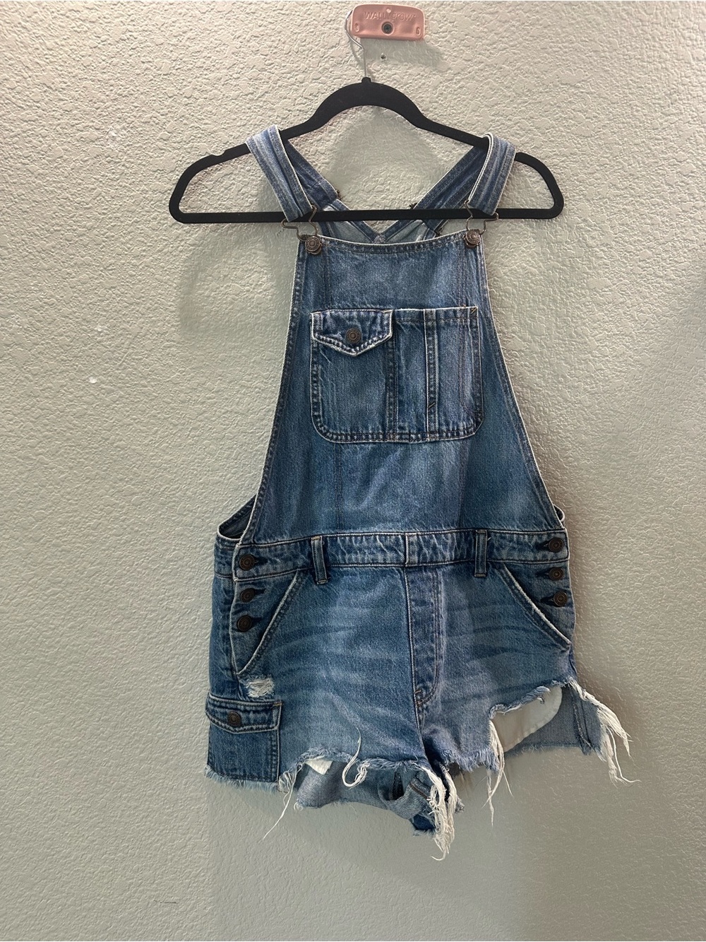 American Eagle Outfitters Light Blue Denim Tomgirl Shortalls